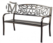 Banc de Jardin Vintage, Cadre Métallique, Charge 320 kg), (127x63,5x89cm) (Bronze)  -  Neuf – Livraison en 6 jours ⭐ ⭐ ⭐