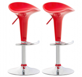 2 tabourets tulipe rouge