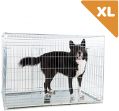Cage caisse chien - 105.5 x 71 x h78.5 cm - Fond métal(copie)