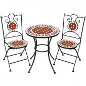 Table + 2 chaises mosaique