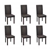 6 chaises Coloniale marron