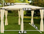 Tente TOPAS pavillon tonnelle de jardin 3*4 mètres