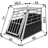 Cage de transport chien - 65x91x70