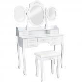 Coiffeuse meuble - 3 miroirs - 7 tiroirs