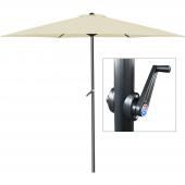 Parasol jardin avec manivelle -Aluminium 3mØ Polyester Beige - pare so