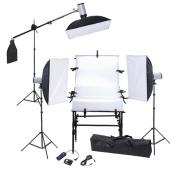 Eclairage studio 3 supports+3flash+3 softboxes 50x70 cm