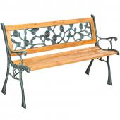 banc de jardin / extérieur en bois et fonte