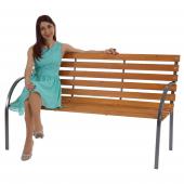 Banc de jardin, banquette, banc en bois, 150cm naturelle, laqué