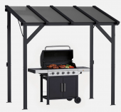 Abri pour barbecue (244x150x244cm) Gris Foncé - Livraison gratuite en 5 jours ⭐⭐⭐