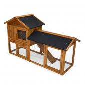 Clapier en bois 4 lapins
