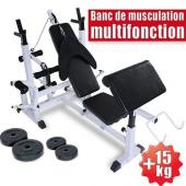 Banc de musculation multi exercices multifonction appareil de fitness