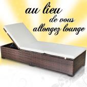 Chaise longue bain de soleil lit de jardin 1 place