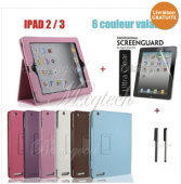 HOUSSE ETUI CUIR COQUE POCHETTE Smart case + 1 film + 1 stylet