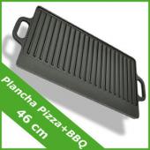 Plancha en fonte réversible XL plaque grill à pizza BBQ