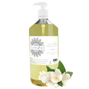 HUILE DE MASSAGE, MODELAGE 100% VÉGÉTALE 200 ML OU 1L / 16 PARFUMS / 1 Litre - Jasmin