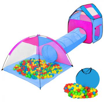 Tente igloo pour enfants avec tunnel Tente de jeu + 200 balles + sac