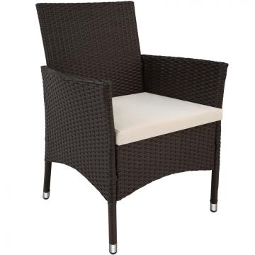 Salon de jardin resine - 4+1 / Marron