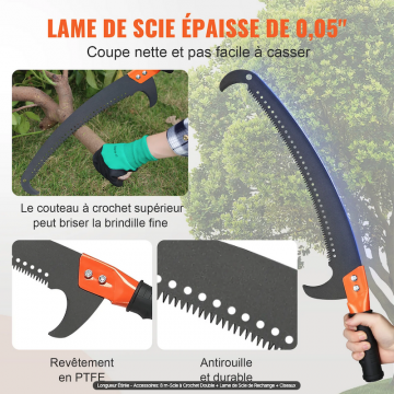 Scie à élaguer - élagueuse - échenilloir - 5