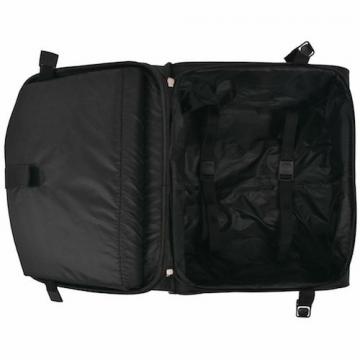 Pilot case trolley valise mallette de pilote sac à roulettes poignée noir-25