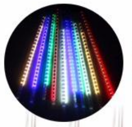 Météor Douche 10 Tubes Pluie LED mMariage Noël Décor Guirlande / Multicolor