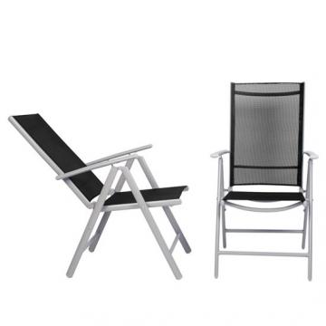 4 chaises jardin terrasse balcon camping aluminium pliante