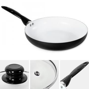 Batterie de cuisine kit casseroles poêle céramique marmites noir