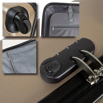 Valise rigide x3 / Marron clair