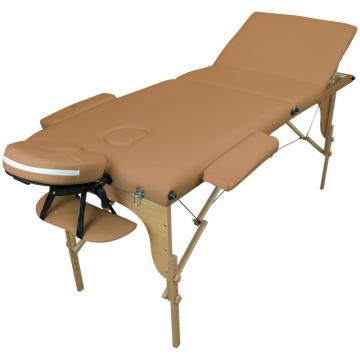 Table de massage BOIS 3 zones pliante / Marron