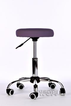 TABOURET A ROULETTES SELLE ERGONOMIQUE MASSAGE BEIGE / Violet