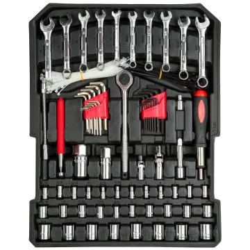 Caisse à outils mixtes trolley 377 pièces robuste universel pour bric