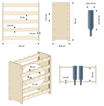 Range bouteille - casier a bouteille - casier a vin - rangement bouteille-30-1