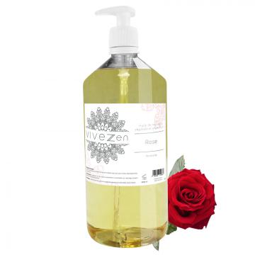 HUILE DE MASSAGE, MODELAGE 100% VÉGÉTALE 200 ML OU 1L / 16 PARFUMS / 1 Litre - Rose