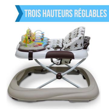 TROTTEUR ÉVOLUTIF MUSICAL PLIABLE RÉGLABLE EN HAUTEUR