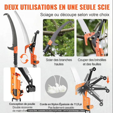 Scie à élaguer - élagueuse - échenilloir - 6