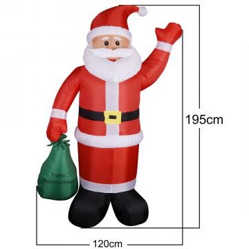 Père Noel gonflable lumineux 195cm