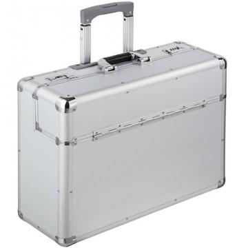 Pilot case trolley valise mallette de pilote sac à roulettes poignée noir-12