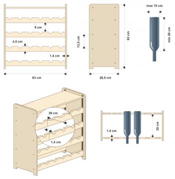 Range bouteille - casier a bouteille - casier a vin - rangement bouteille-24-1