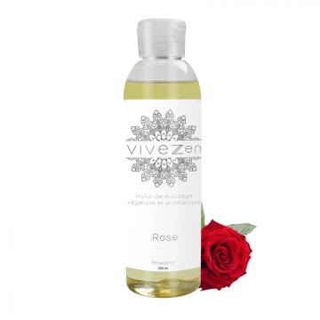 HUILE DE MASSAGE, MODELAGE 100% VÉGÉTALE 200 ML OU 1L / 16 PARFUMS / 200ml - Rose