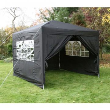 Barnum pliant 3x3 - 4 cotes / Noir