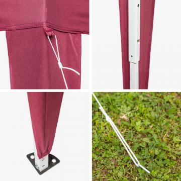 Tonnelle pliante - tonnelle pliable - 3x3m / Bordeaux 2