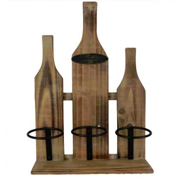 Casier bouteilles fait main / 3 bouteilles plate-forme