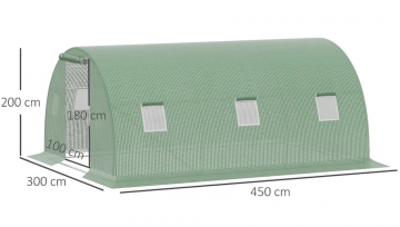 Serre de Jardin Tunnel 13,5 m² - 4,5x3m - 3