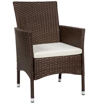 Fauteuil exterieur - chaise tressée x2 / Marron