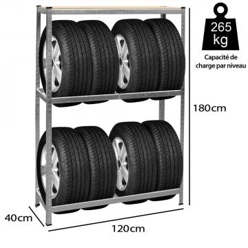 rack a pneu - stockage pneu - support pneu