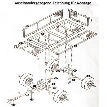 Chariot de jardin - chariot de jardin 4 roues - remorque de jardin