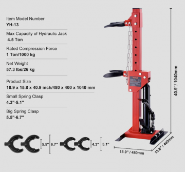 Kit Compresseur Ressort Amortisseur 320 mm - 4