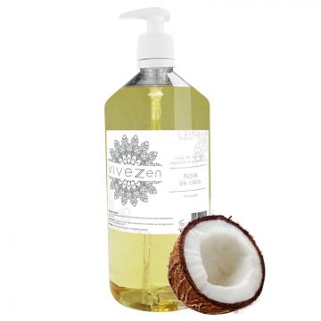 HUILE DE MASSAGE, MODELAGE 100% VÉGÉTALE 200 ML OU 1L / 16 PARFUMS / 1 Litre - Noix de coco