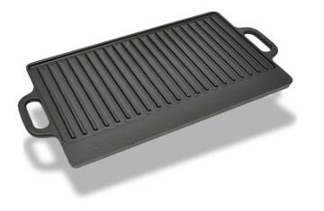 Plancha en fonte réversible XL plaque grill à pizza BBQ