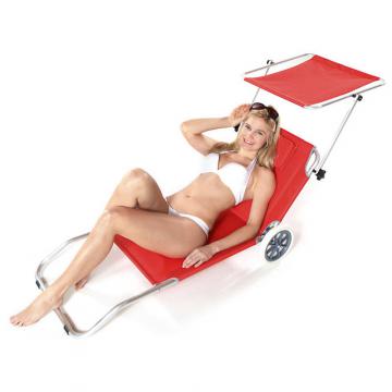 Chaise longue de plage pliable