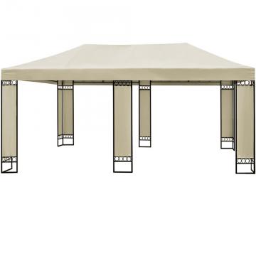 Double Tonnelle 4x6m Métallique Chapiteau Tente De Fête Réception - Crème